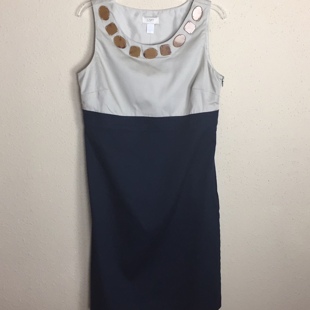 Ann Taylor Loft Colorblock Sheath Dress Size 8